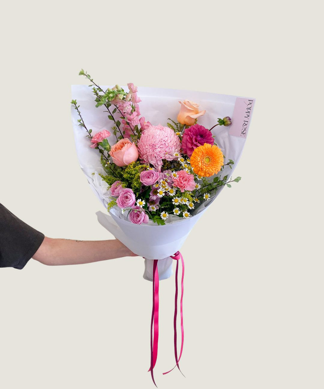Colour Bouquet - Poppy Rose - Poppy Rose Flowers Brisbane