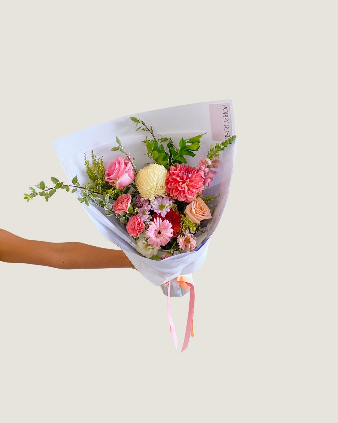 Colour Bouquet - Poppy Rose - Poppy Rose Flowers Brisbane