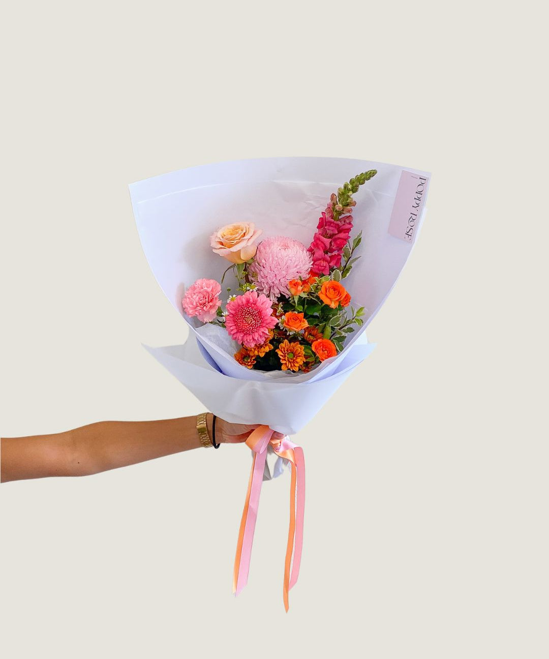 Colour Bouquet - Poppy Rose - Poppy Rose Flowers Brisbane