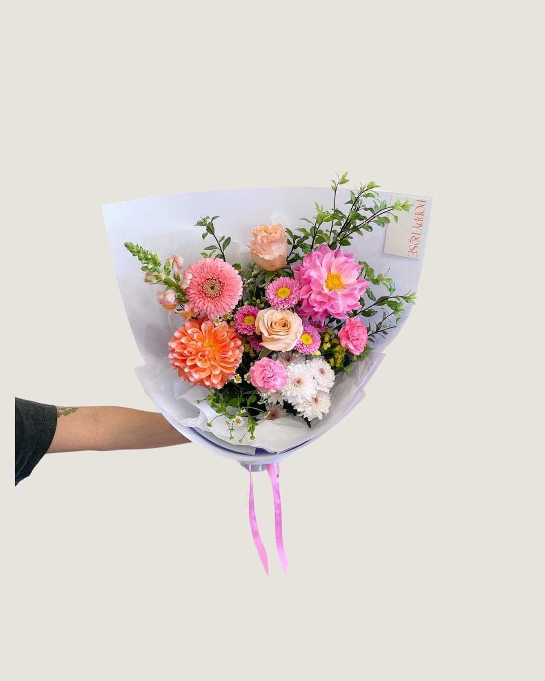 Colour Bouquet Medium - Poppy Rose - Poppy Rose Flowers Brisbane