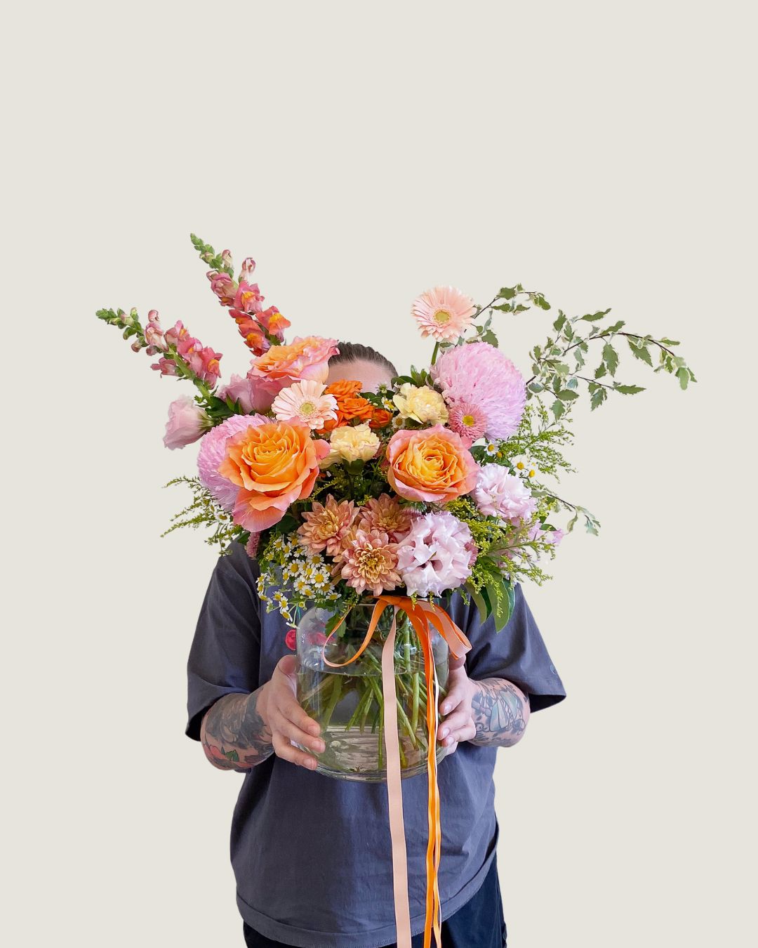 Colour Vase - Poppy Rose - Poppy Rose Flowers Brisbane