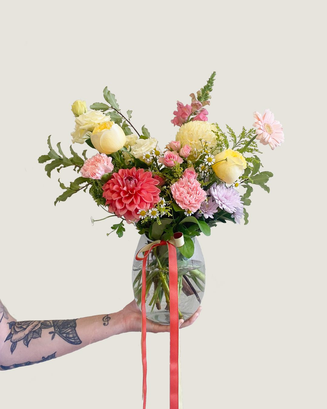 Colour Vase - Poppy Rose - Poppy Rose Flowers Brisbane