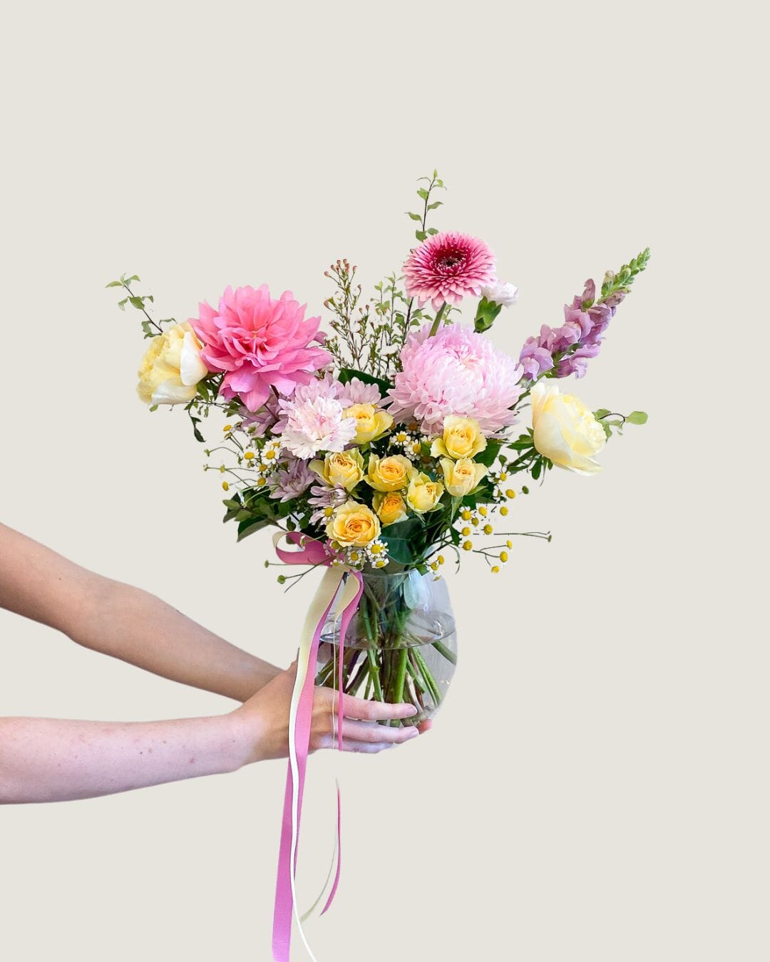 Colour Vase Medium - Poppy Rose - Poppy Rose Flowers Brisbane