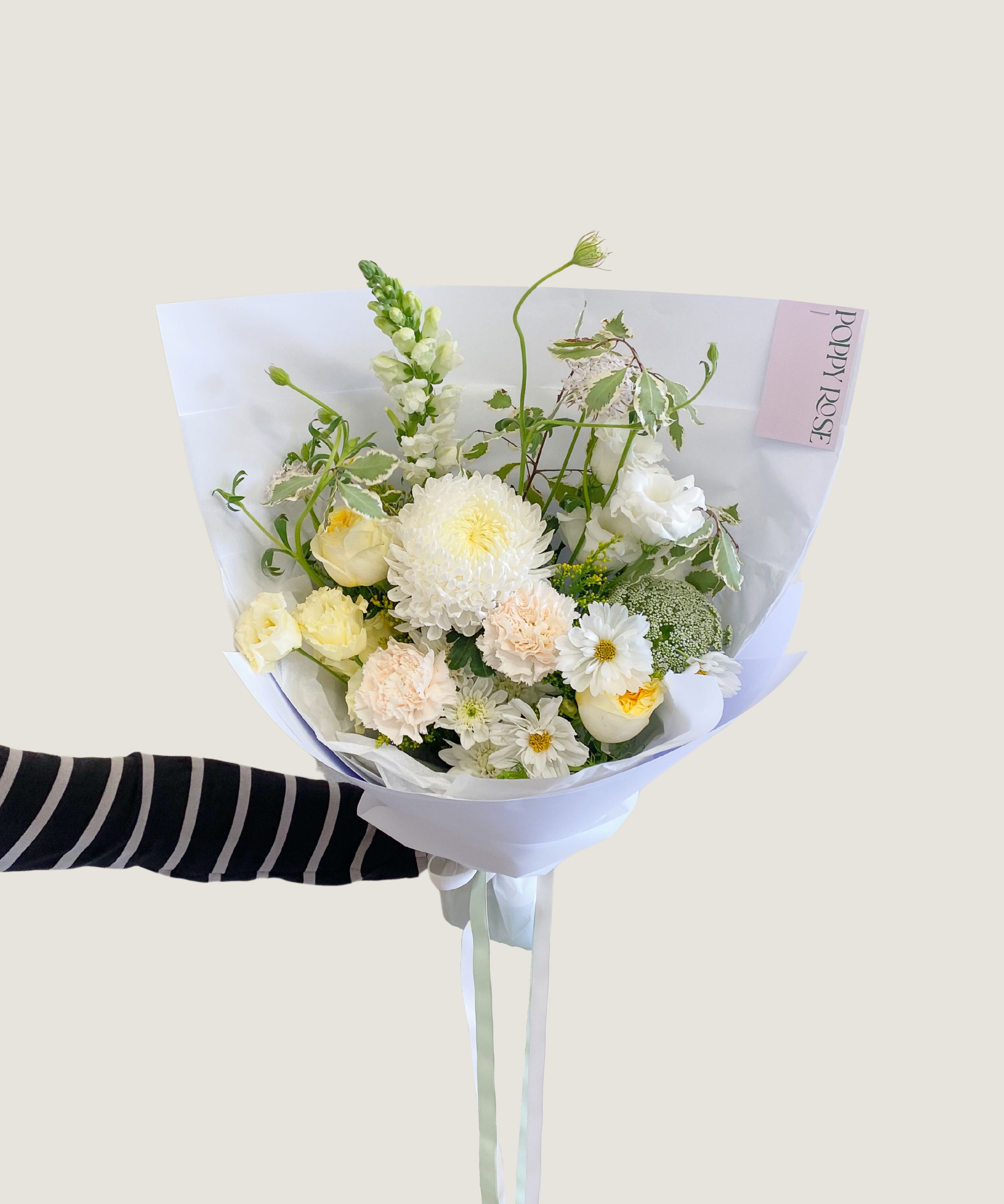 Soft and Natural Bouquet - Poppy Rose - Poppy Rose Flowers Brisbane