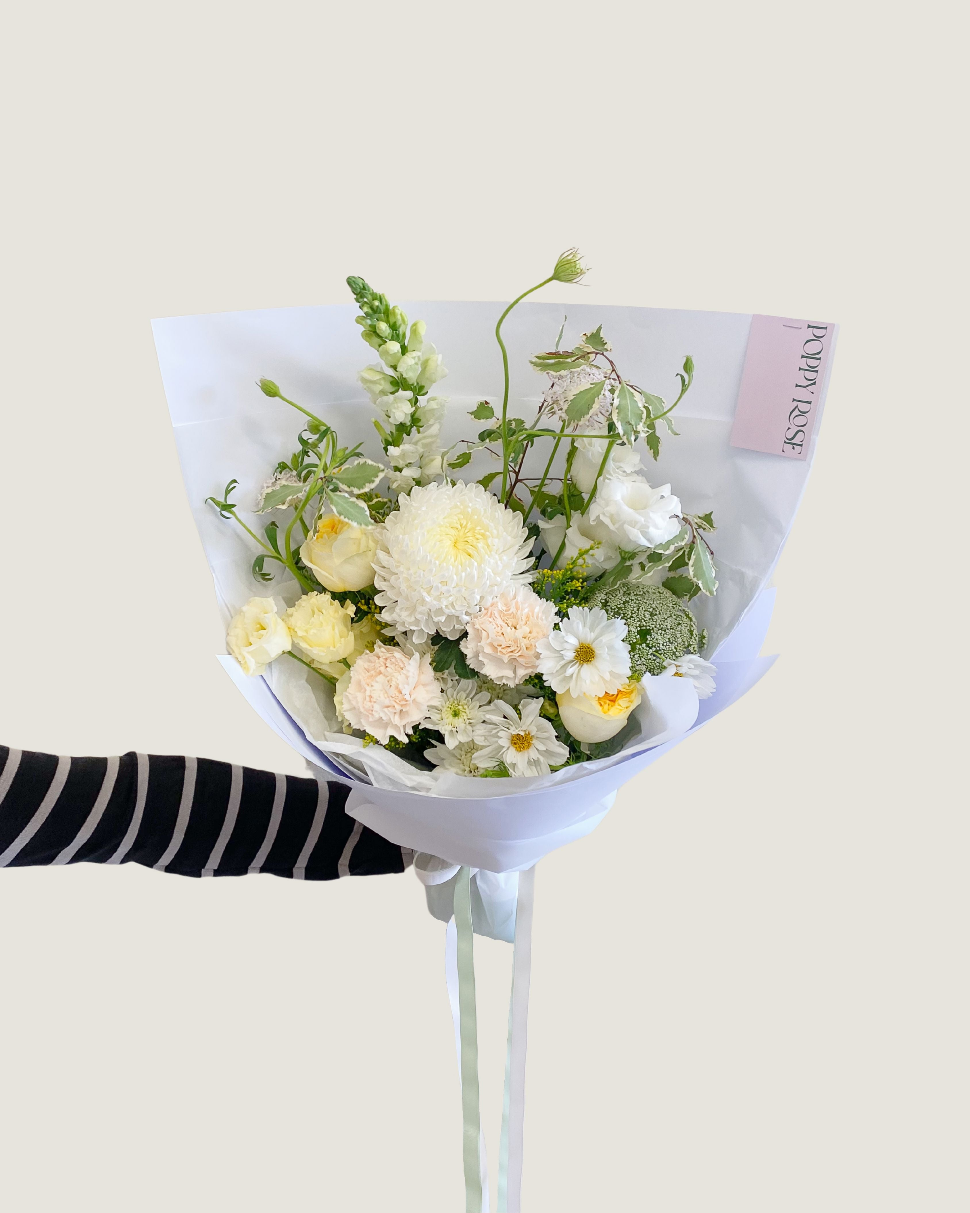 Soft and Natural Bouquet - Poppy Rose - Poppy Rose Flowers Brisbane