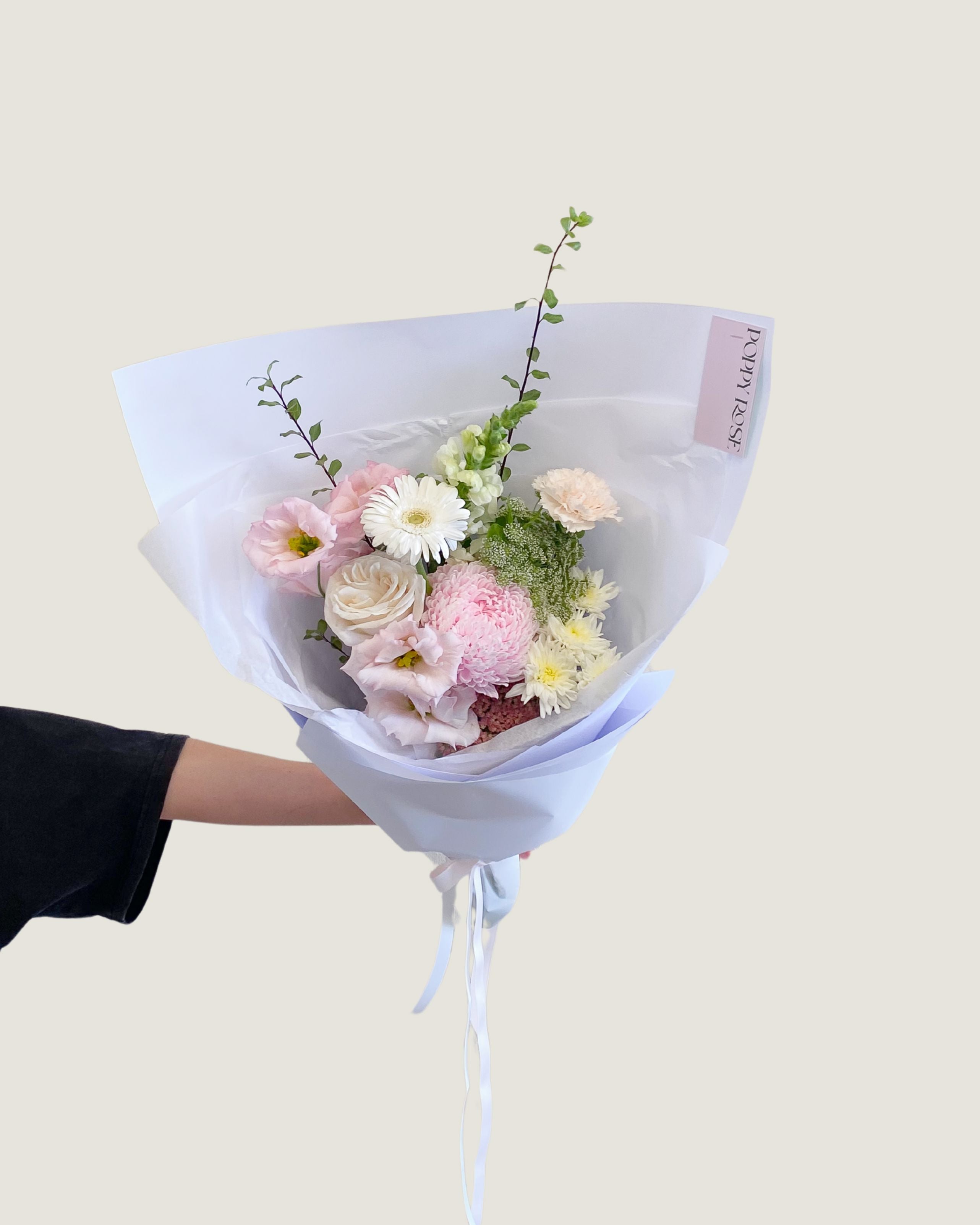 Soft and Natural Bouquet - Poppy Rose - Poppy Rose Flowers Brisbane