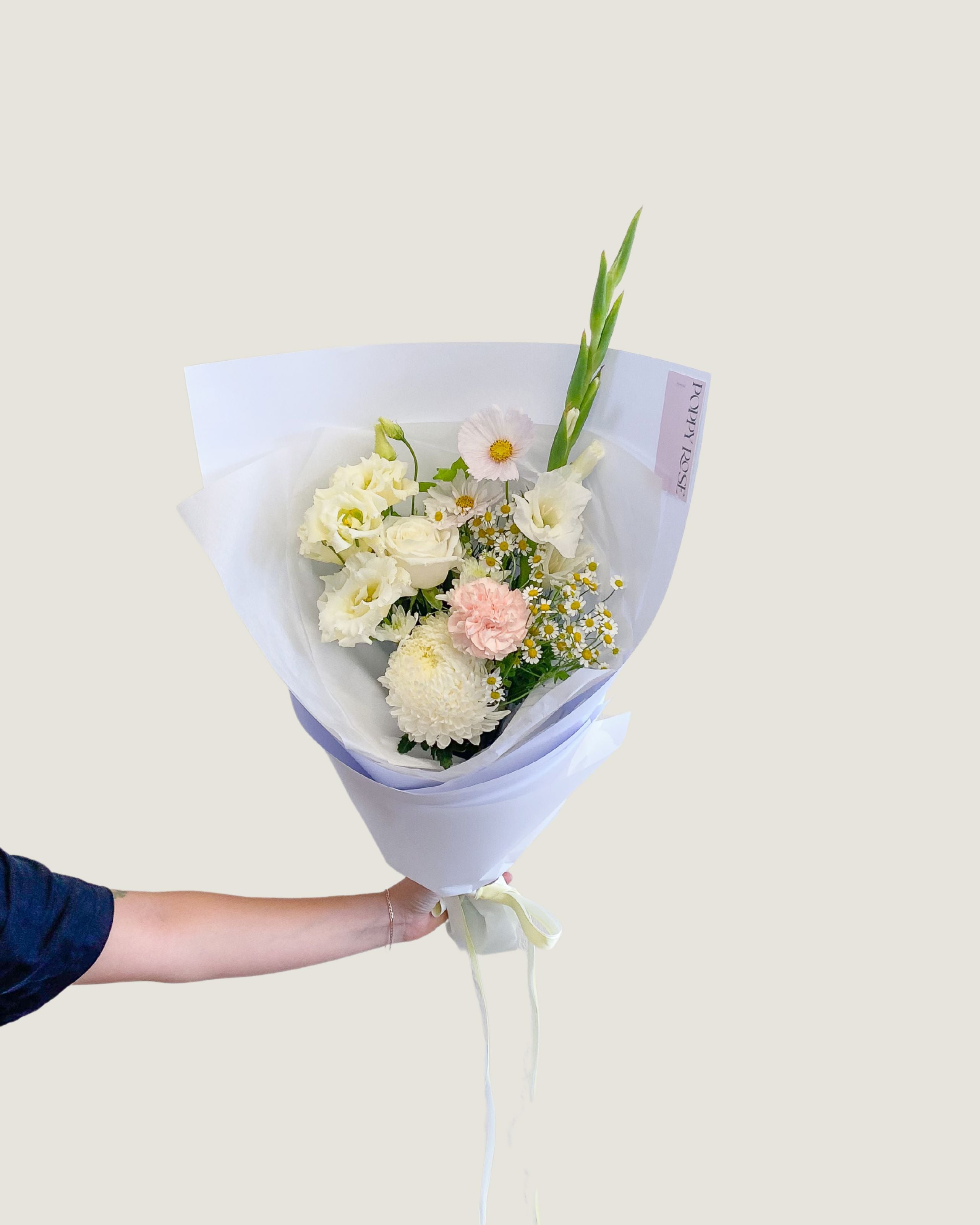Soft and Natural Bouquet Small - Poppy Rose - Poppy Rose Flowers Brisbane