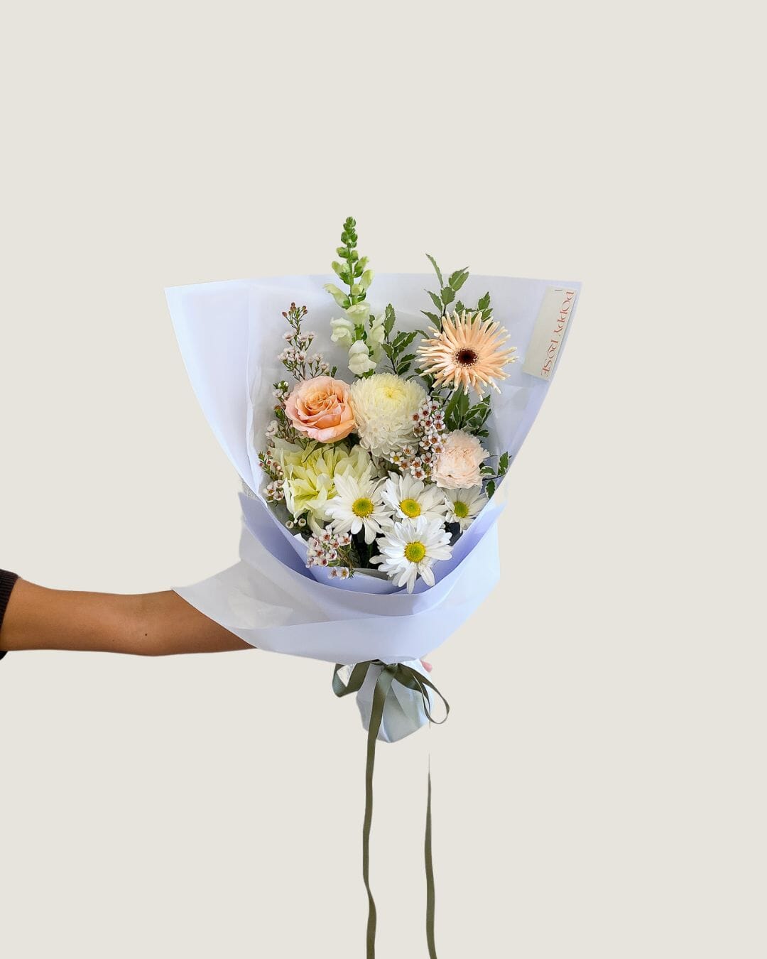 Soft and Natural Bouquet Small - Poppy Rose - Poppy Rose Flowers Brisbane