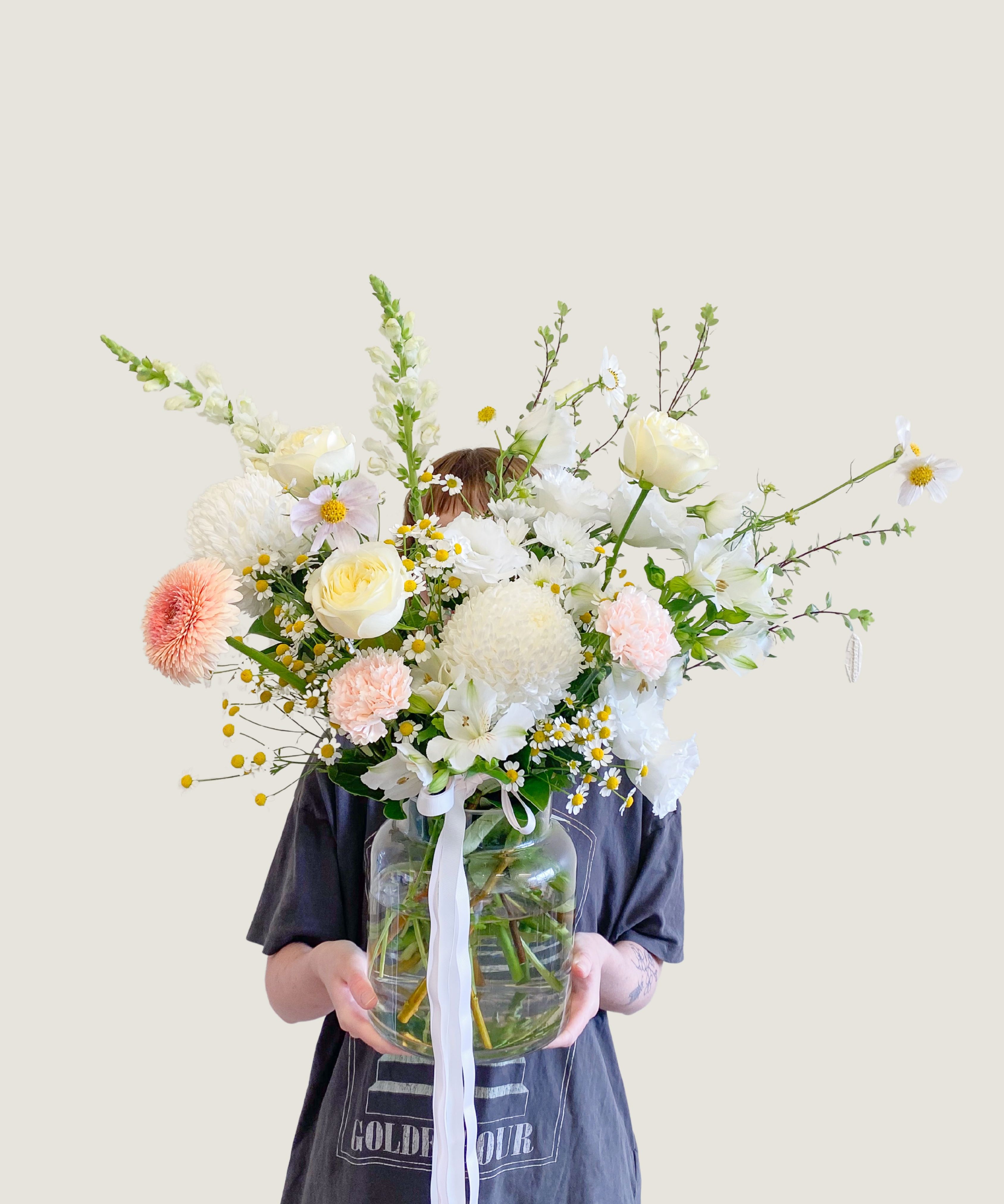 Soft and Natural Vase - Poppy Rose - Poppy Rose Flowers Brisbane