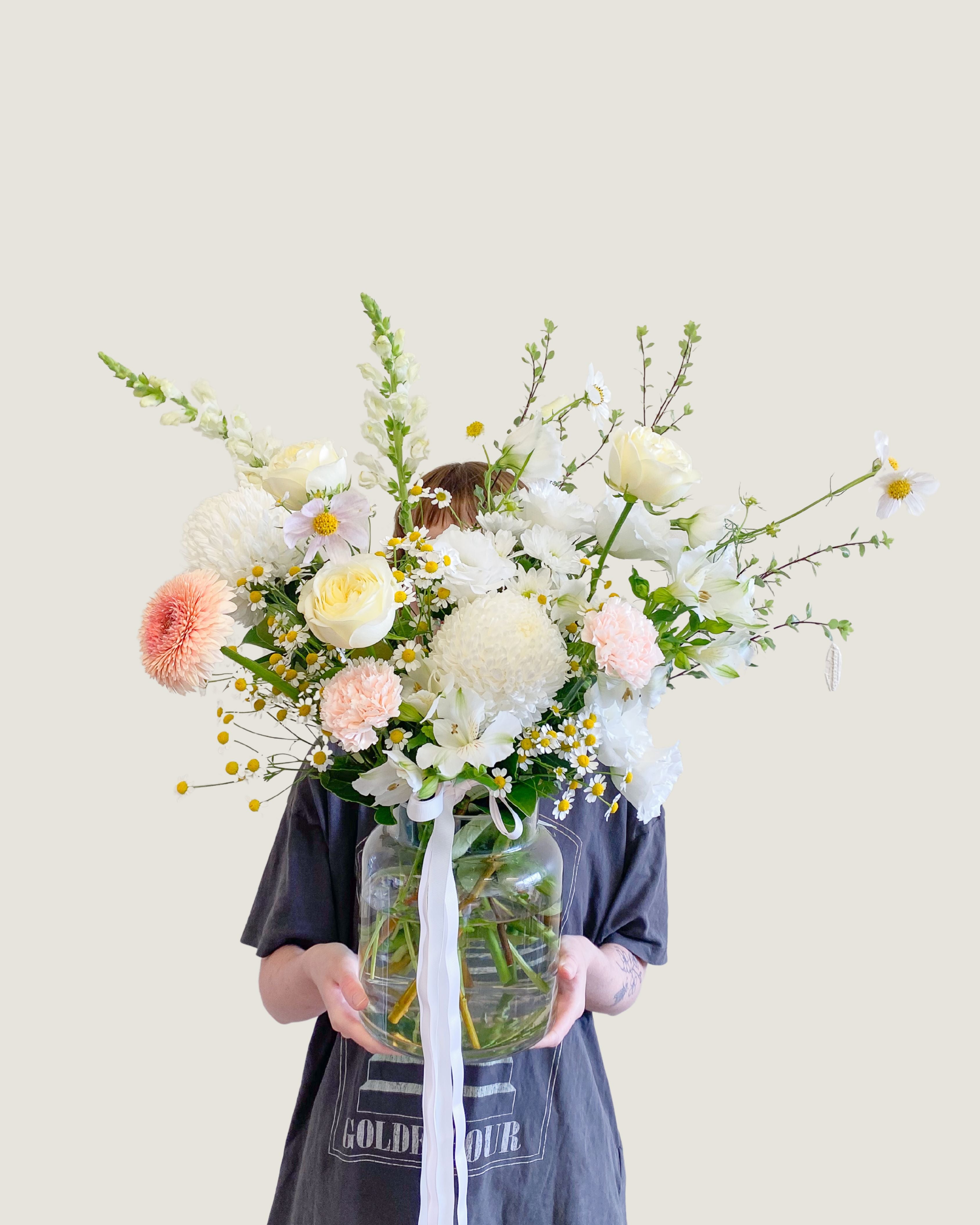 Soft and Natural Vase - Poppy Rose - Poppy Rose Flowers Brisbane