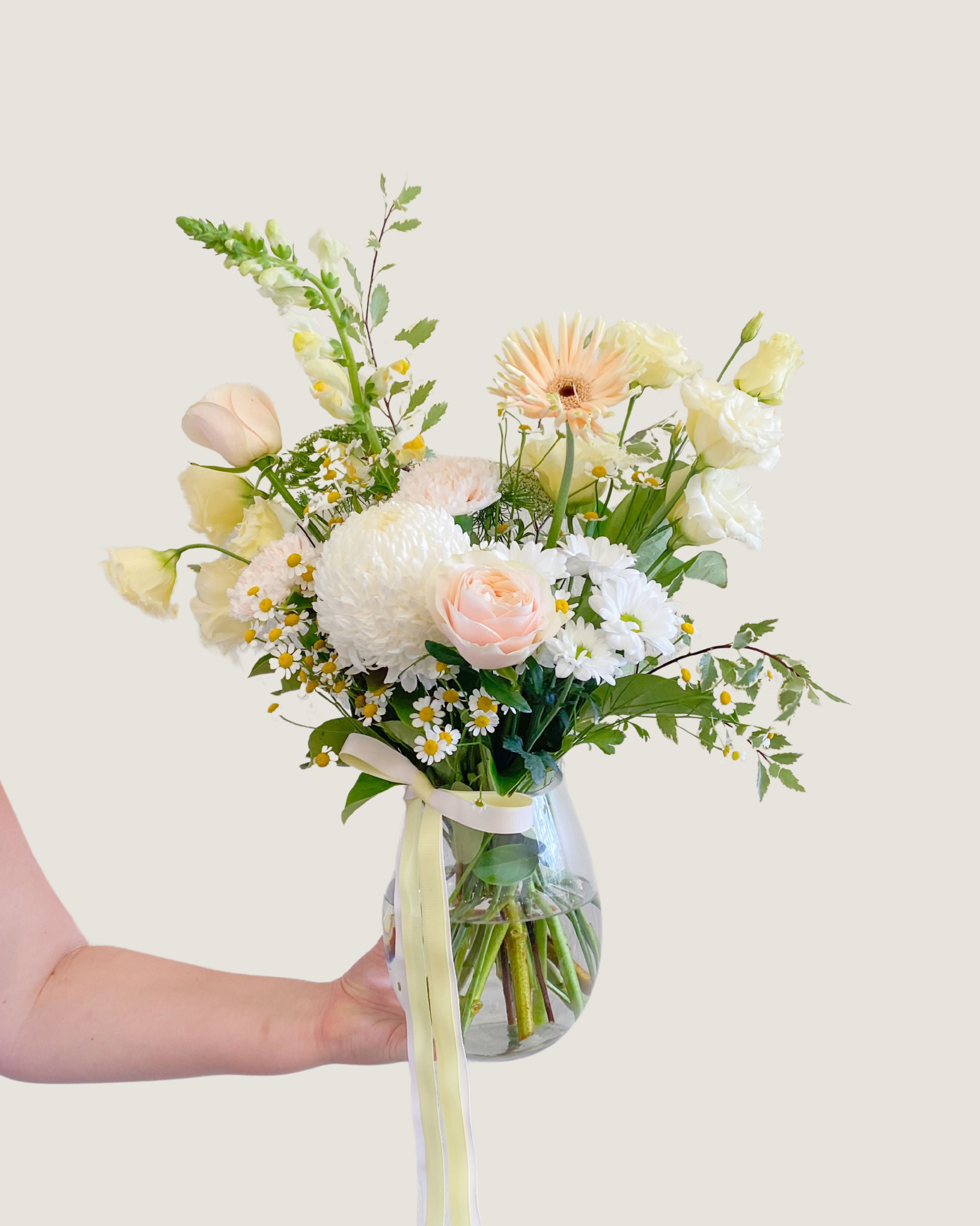 Soft and Natural Vase - Poppy Rose - Poppy Rose Flowers Brisbane