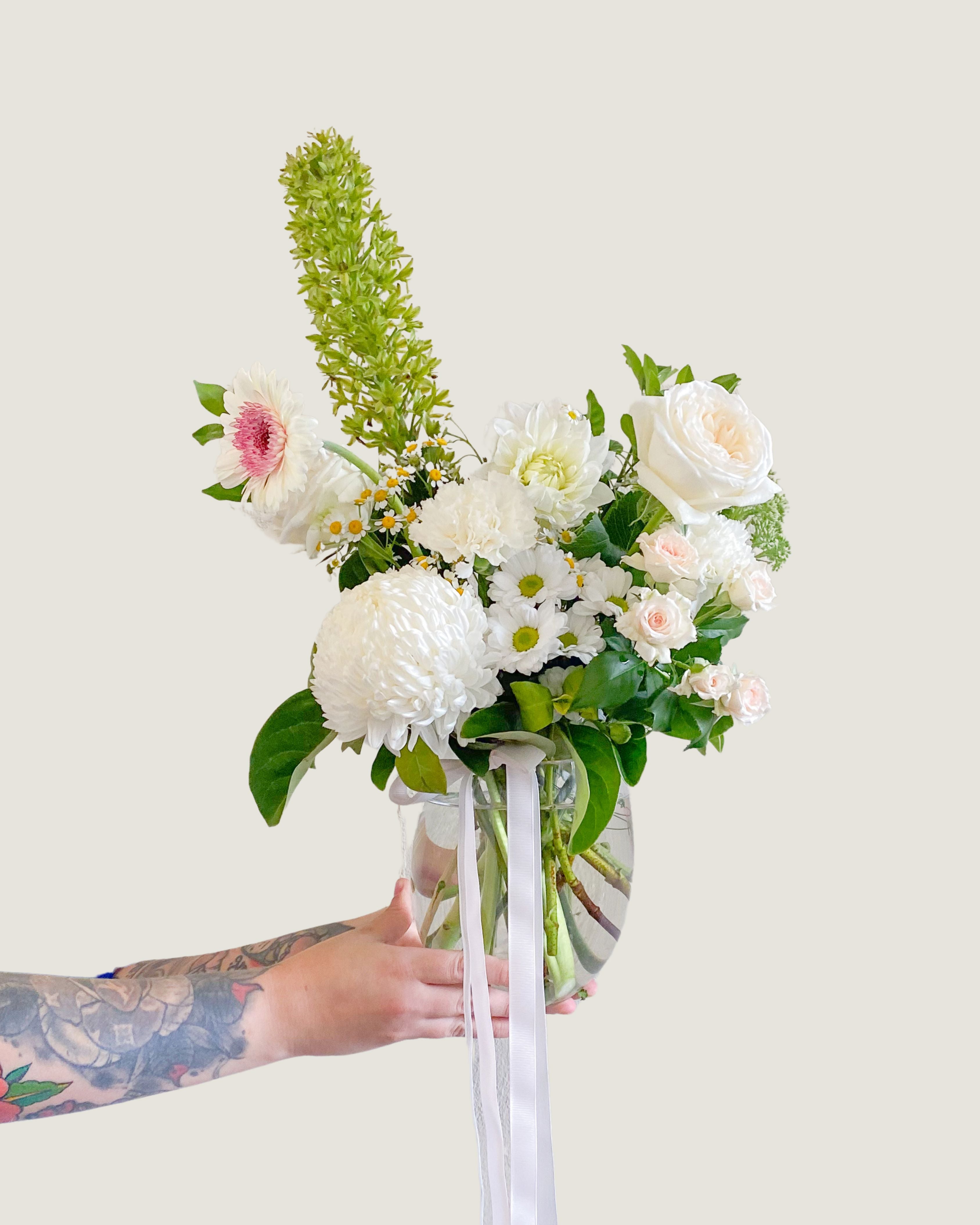 Soft and Natural Vase - Poppy Rose - Poppy Rose Flowers Brisbane