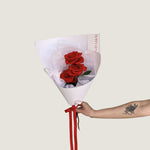 3 Stem Red Rose - Poppy Rose - Poppy Rose Flowers Brisbane