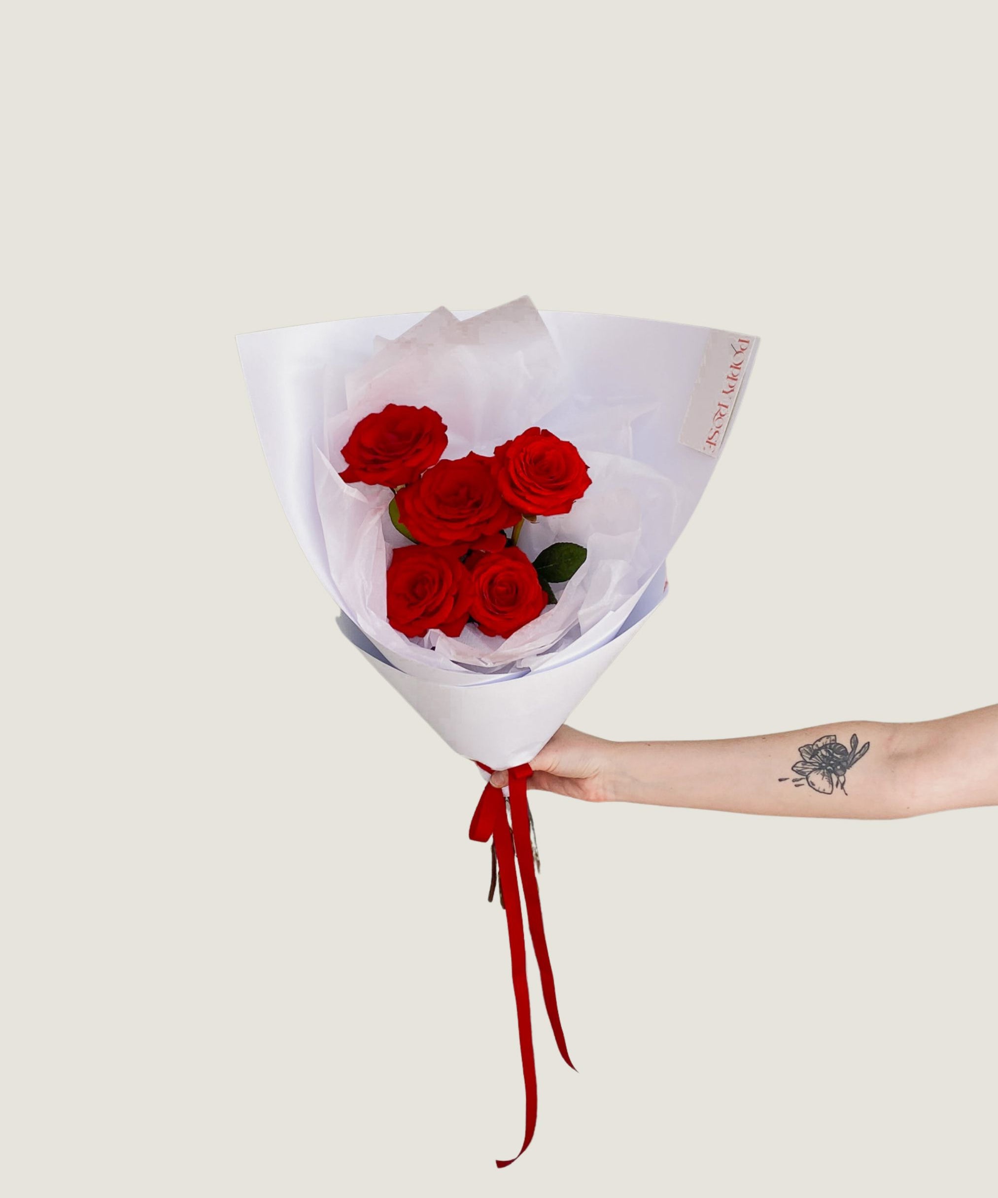 6 Stem Red Rose - Poppy Rose - Poppy Rose Flowers Brisbane