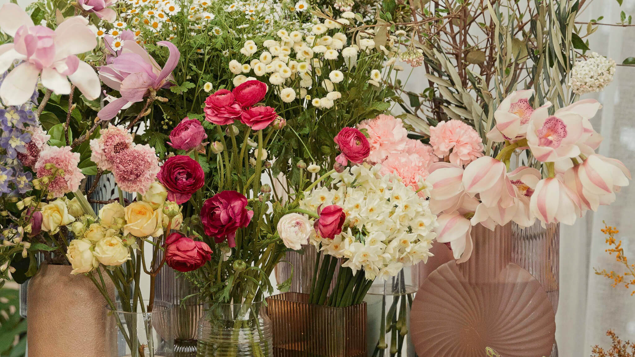 Vase of flowers in Poppy Rose retail store in Norman Park