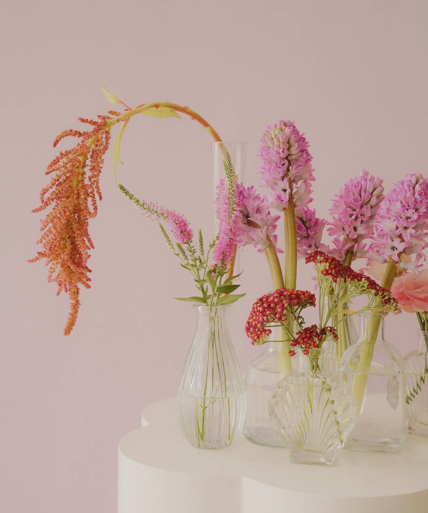 Hyacinth in Bud Vases for an event by Poppy Rose Brisbane