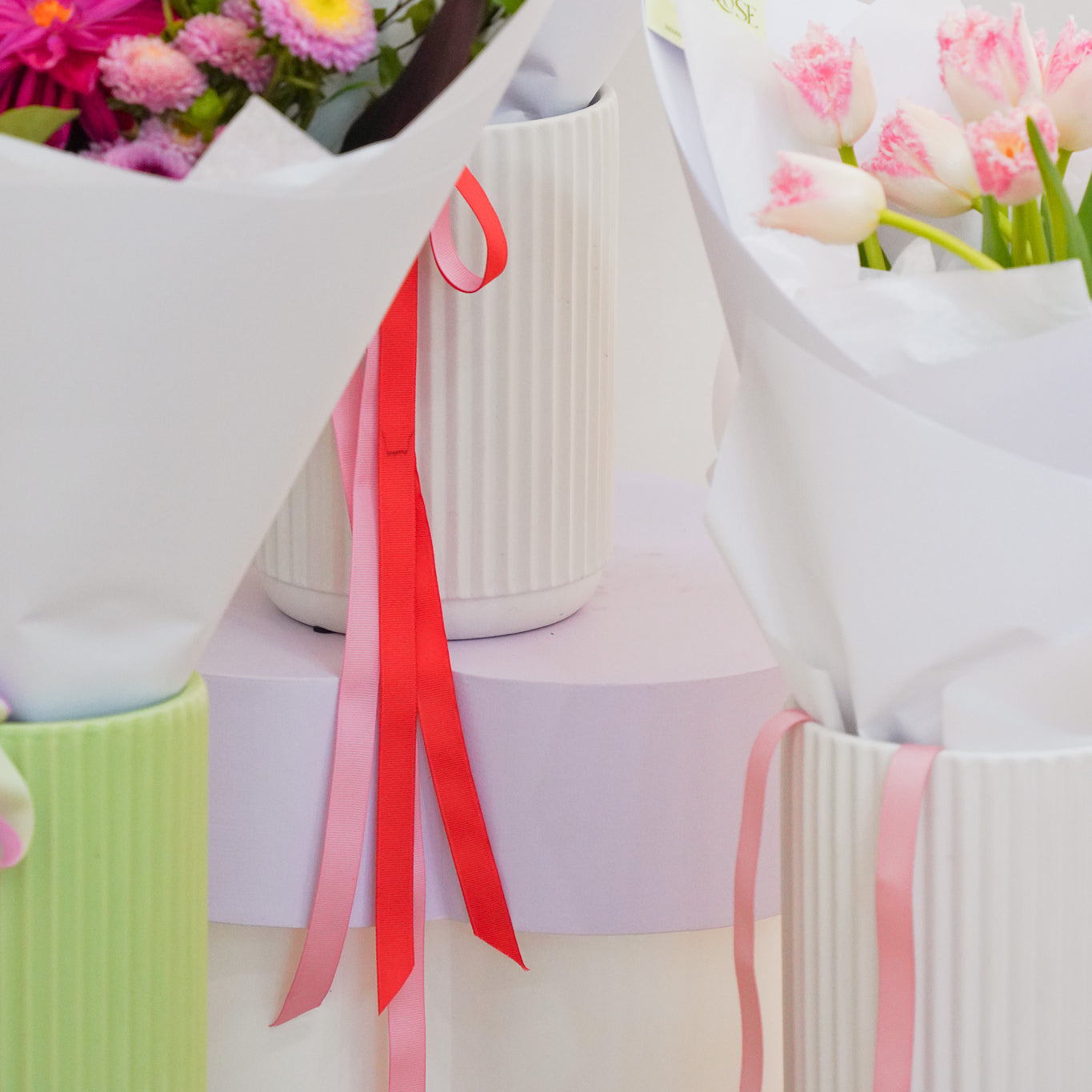 Bunches of flowers in retail store - Poppy Rose Brisbane