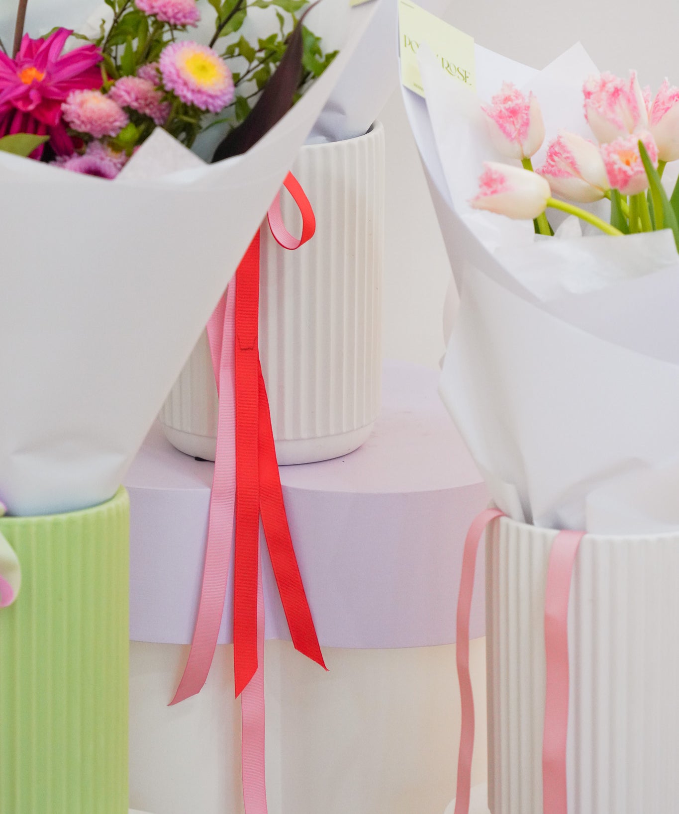 Bunches of flowers in retail store - Poppy Rose Brisbane