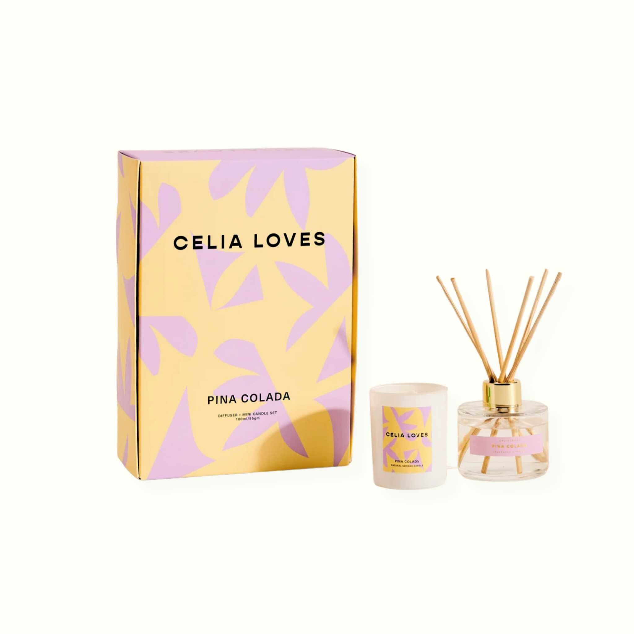 Candle & Diffuser Set - Celia Loves - Poppy Rose Flowers Brisbane