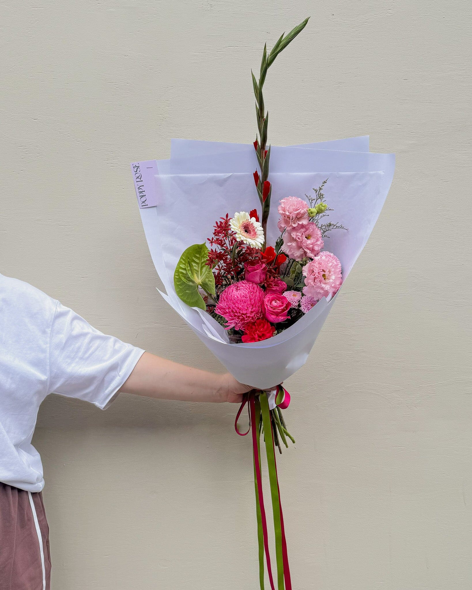 Christmas Colour Bouquet (Mon 23 Dec) - My Store - Poppy Rose Flowers Brisbane