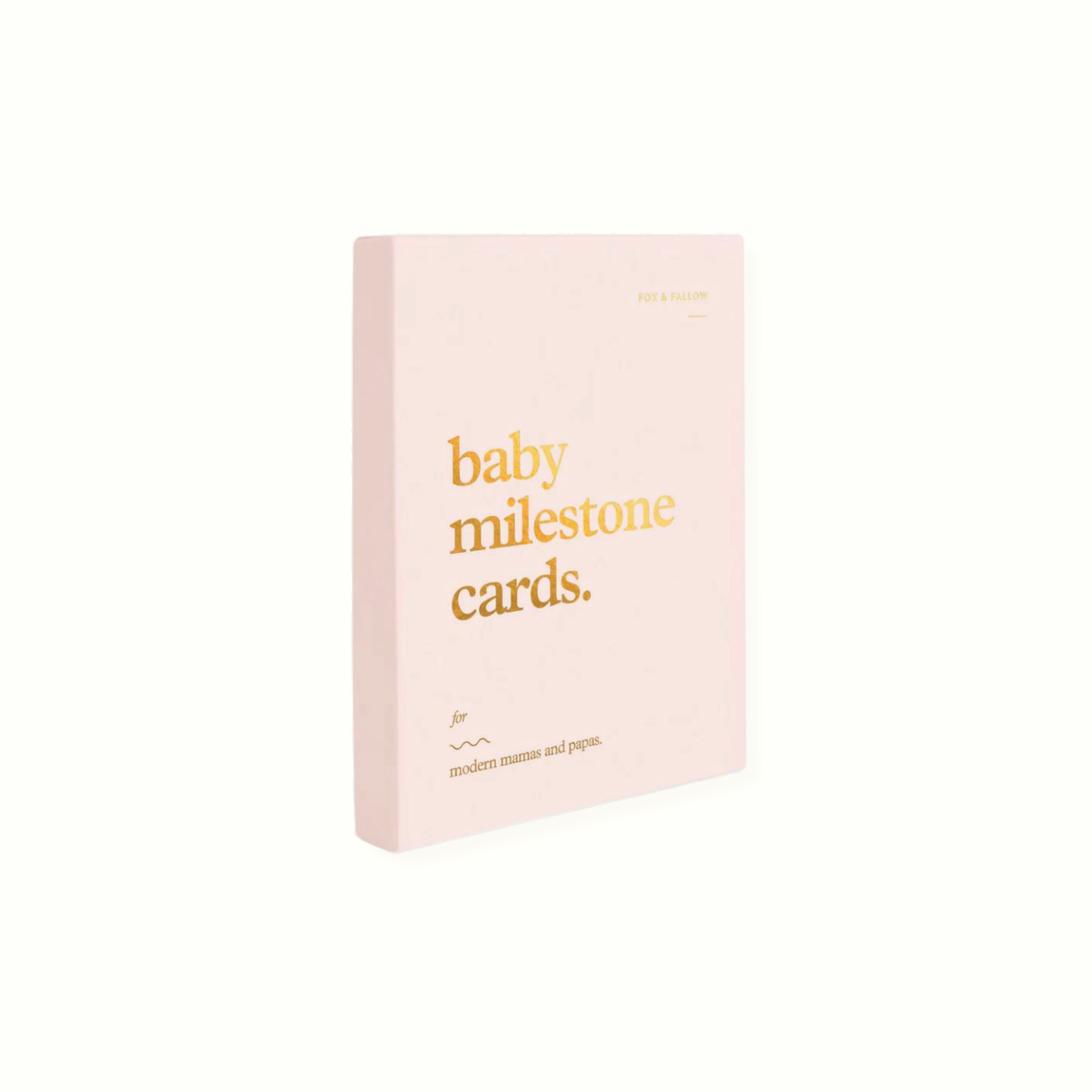 Cream Baby Milestone Cards - Fox and Fallow - Poppy Rose Flowers Brisbane