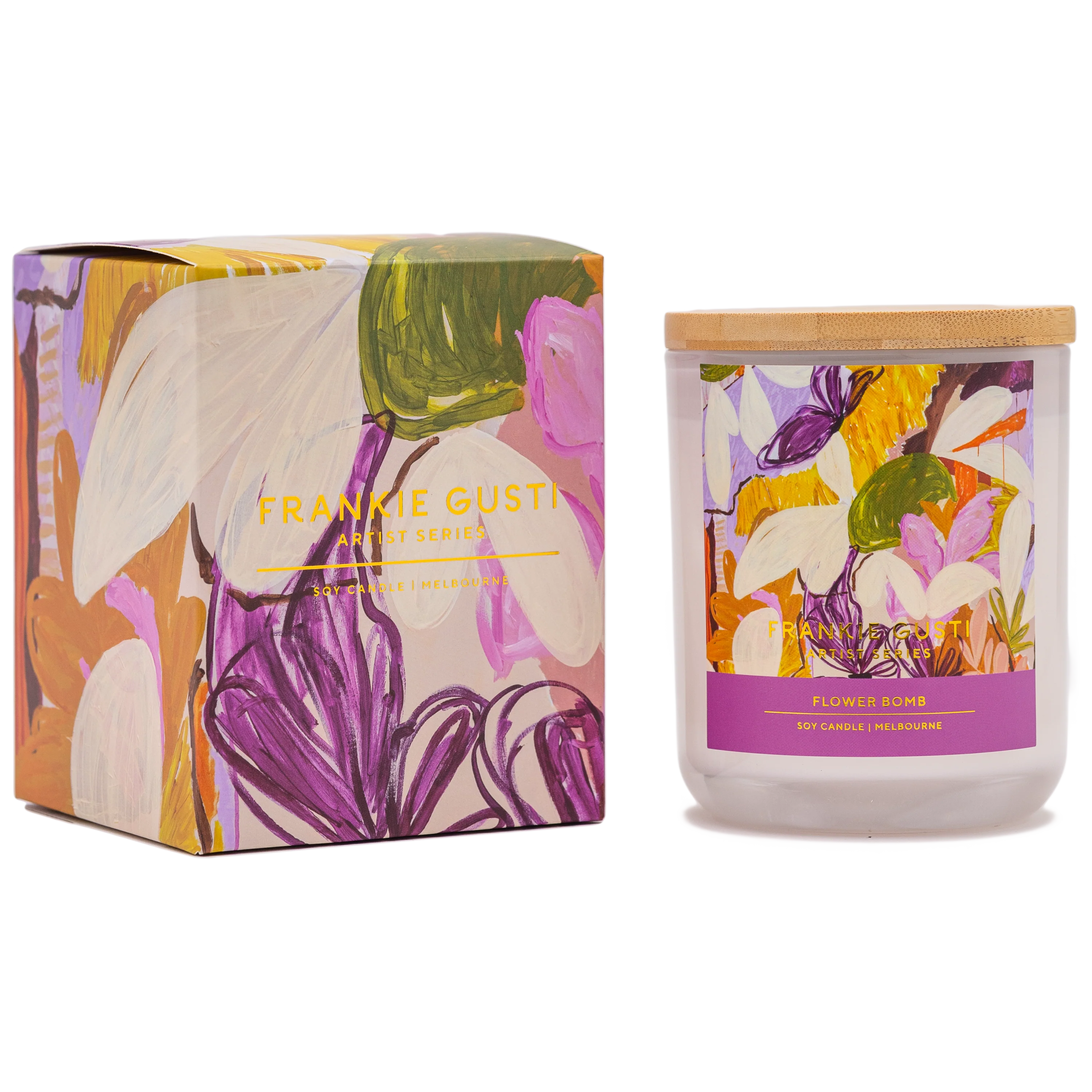 Frankie Gusti - Artist Series Candles - Celia Loves - Poppy Rose Flowers Brisbane