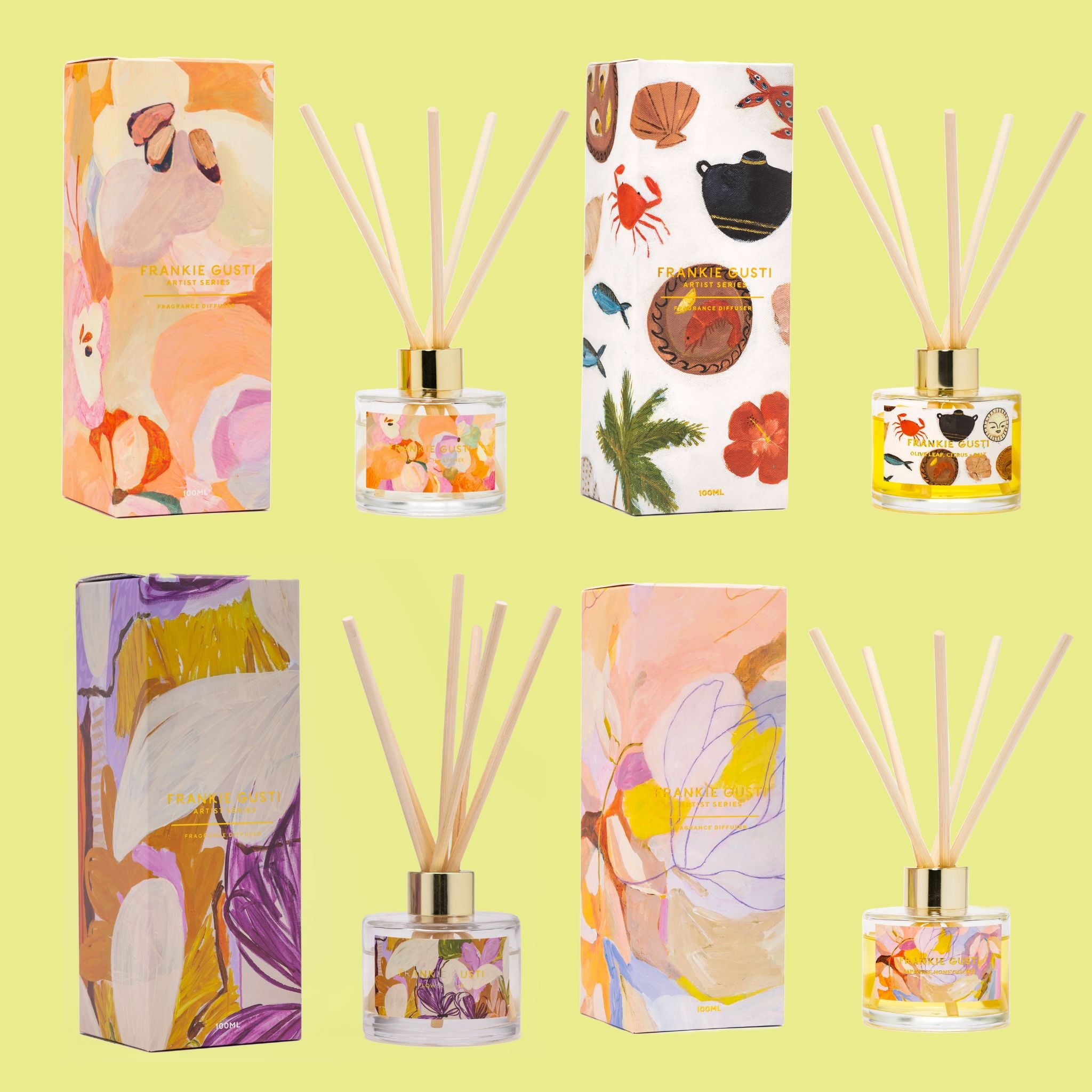Frankie Gusti - Artist Series Diffuser - Celia Loves - Poppy Rose Flowers Brisbane