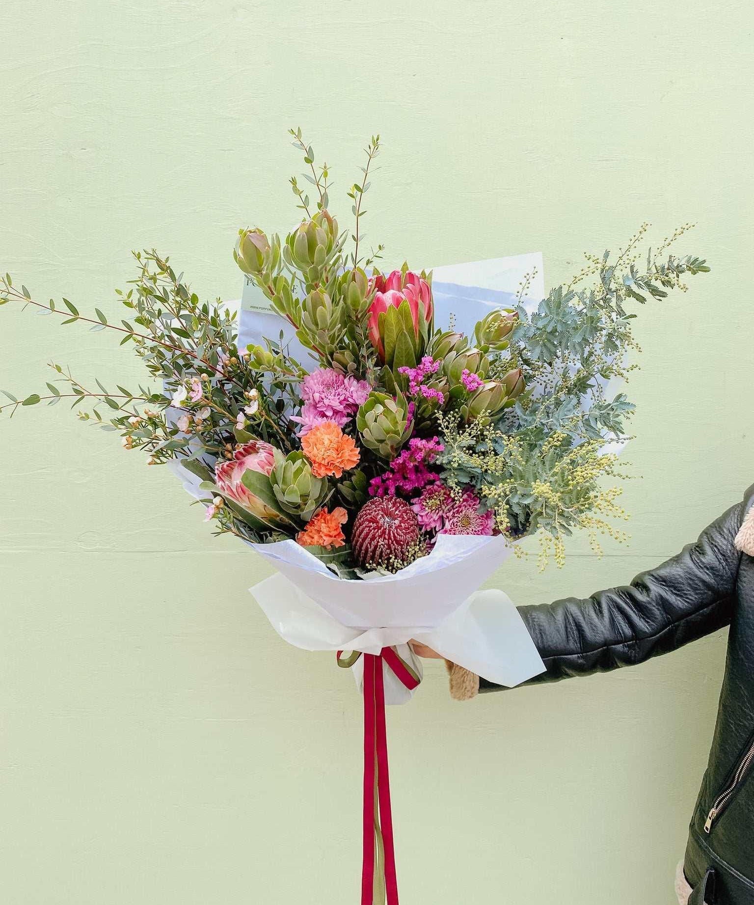 Native Bouquet - Poppy Rose - Poppy Rose Flowers Brisbane