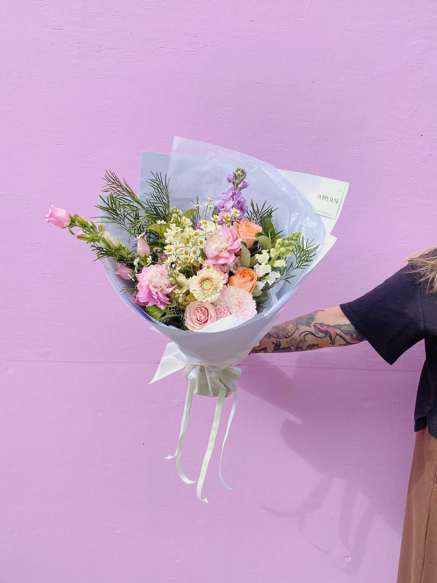 Pastel Pop Bouquet - Poppy Rose - Poppy Rose Flowers Brisbane