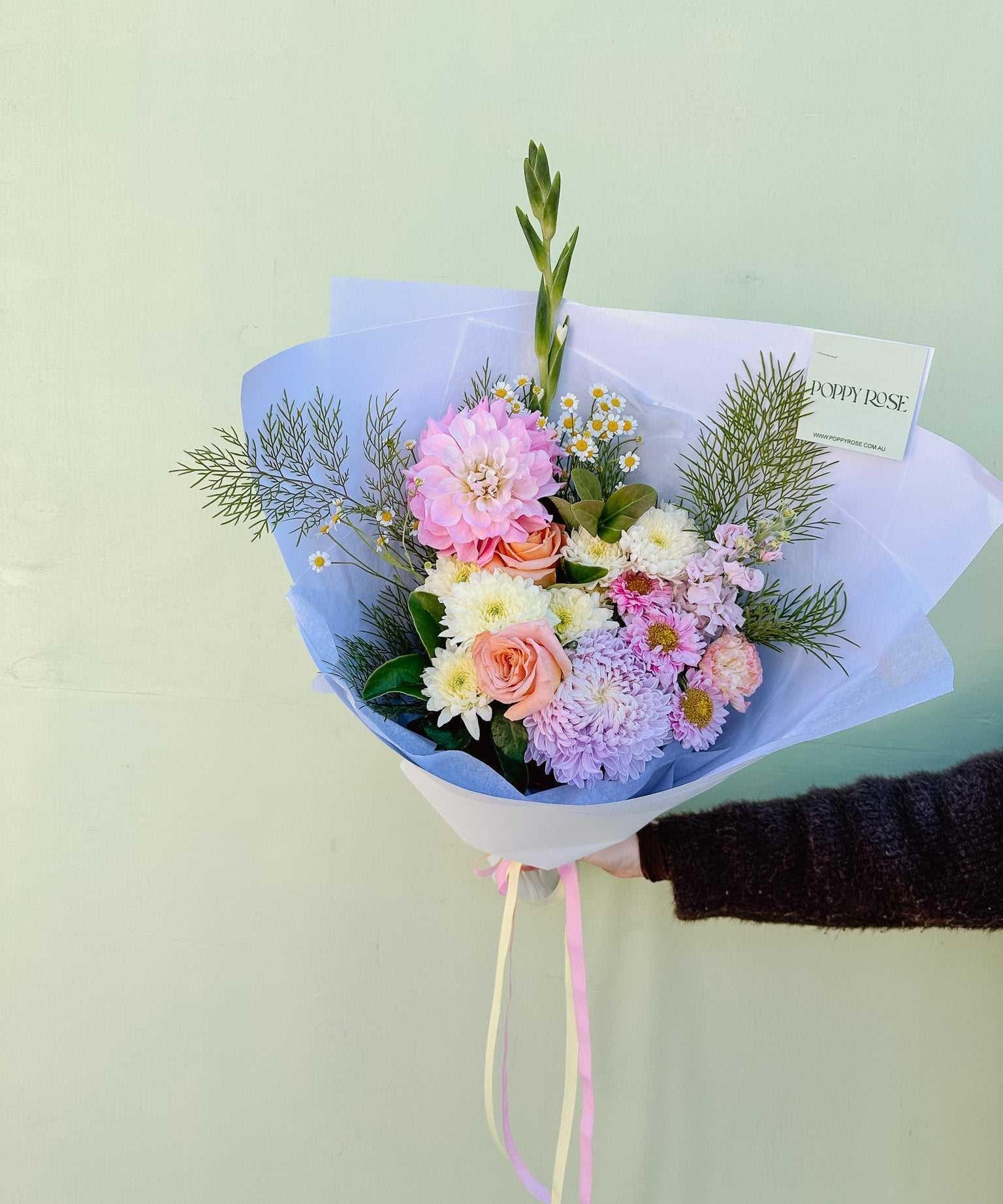 Pastel Pop Bouquet - Poppy Rose - Poppy Rose Flowers Brisbane