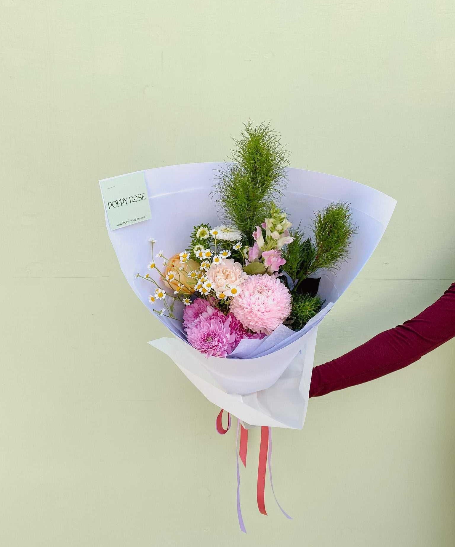 Pastel Pop Bouquet - Poppy Rose - Poppy Rose Flowers Brisbane