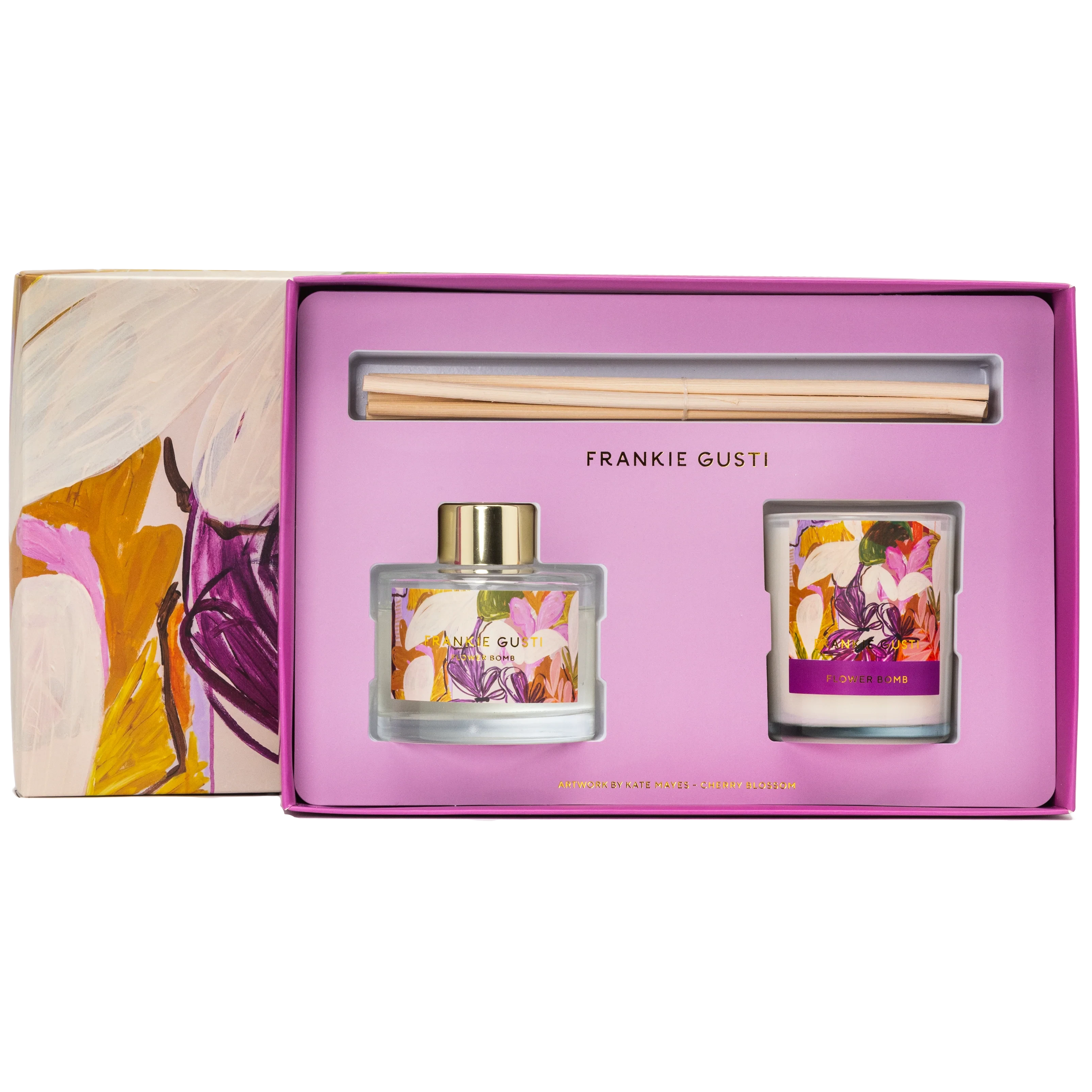 Pistachio + Salted Coconut - Candle & Diffuser Set - Frankie Gusti - Poppy Rose Flowers Brisbane