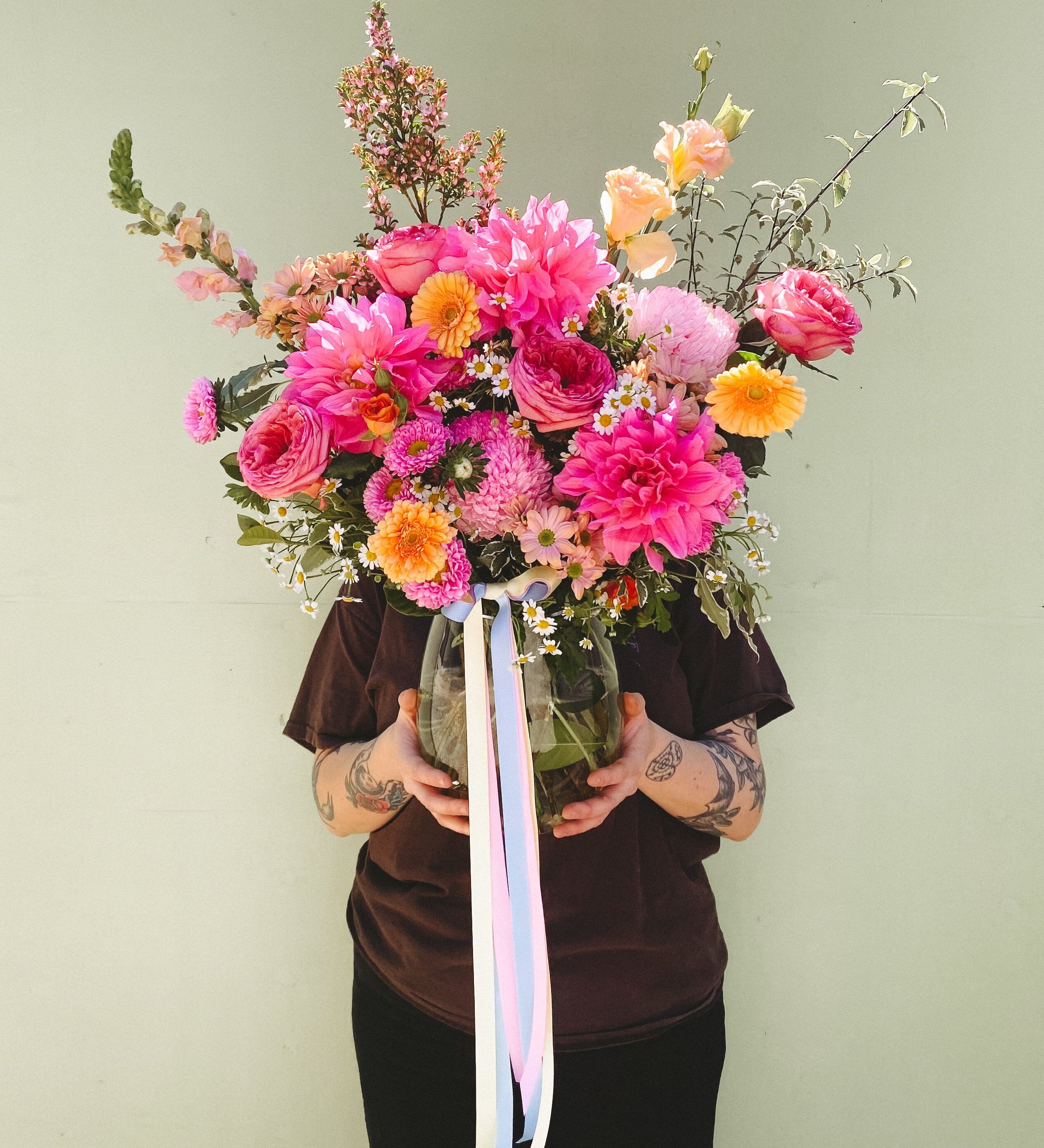 Seasonal Vase Flowers Poppy Rose 