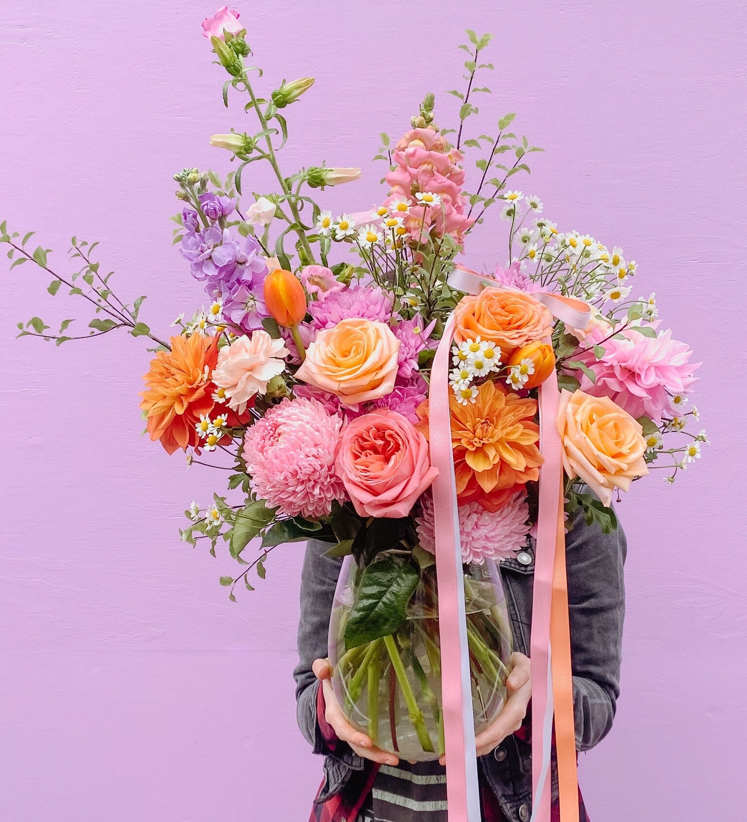 Seasonal Vase Flowers Poppy Rose 