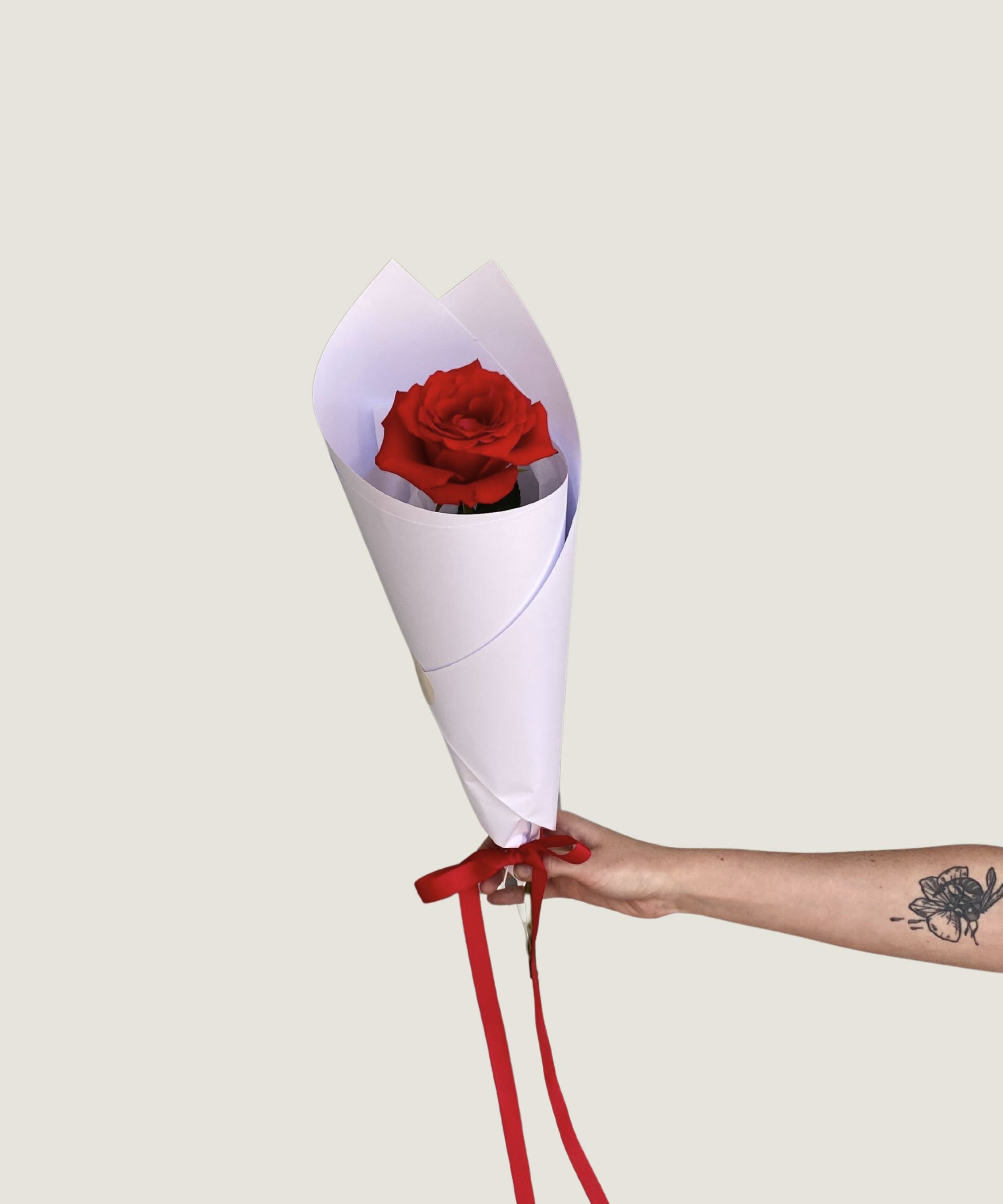 Single Red Rose - Poppy Rose - Poppy Rose Flowers Brisbane