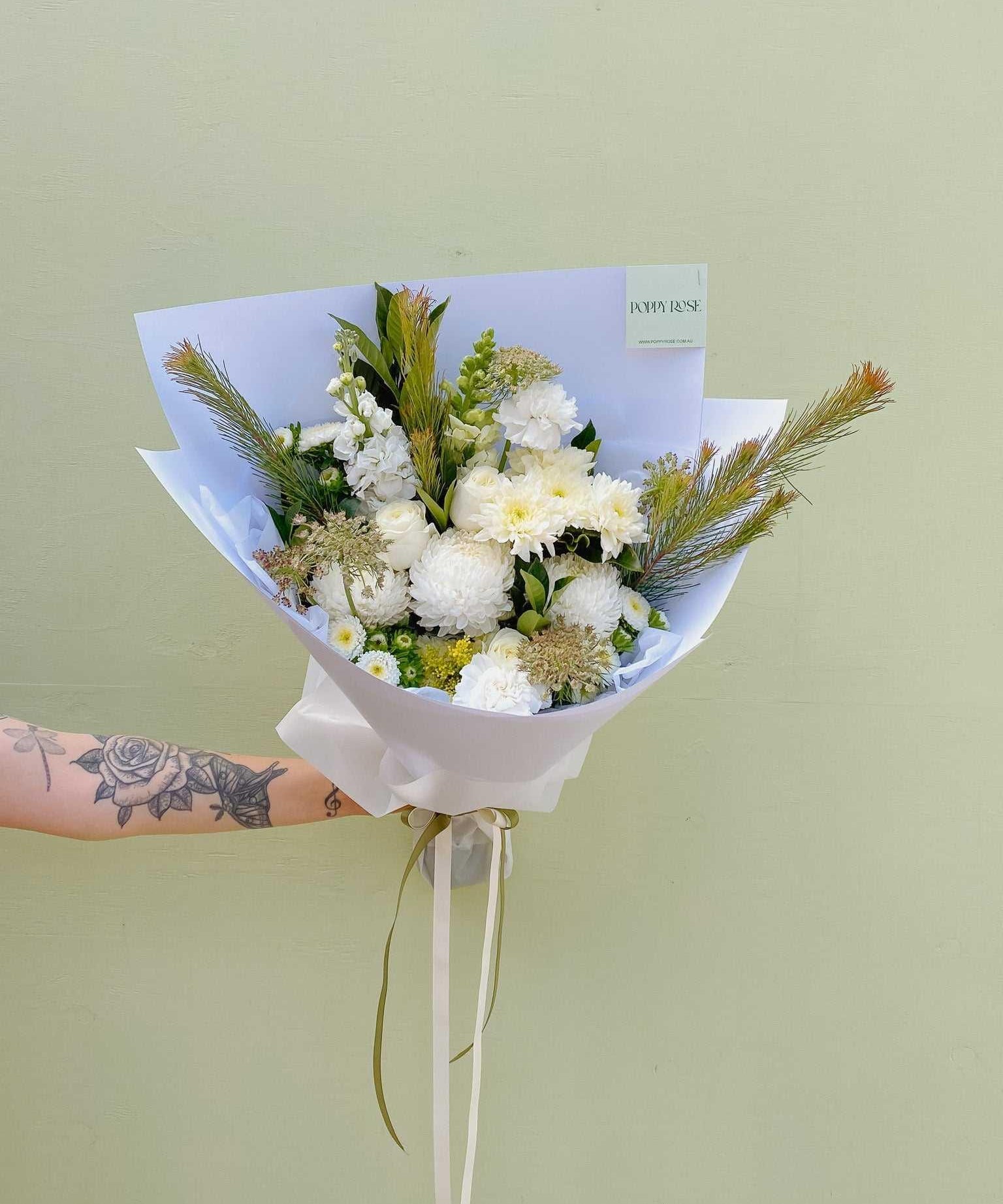 Soft and Natural Bouquet - My Store - Poppy Rose Flowers Brisbane