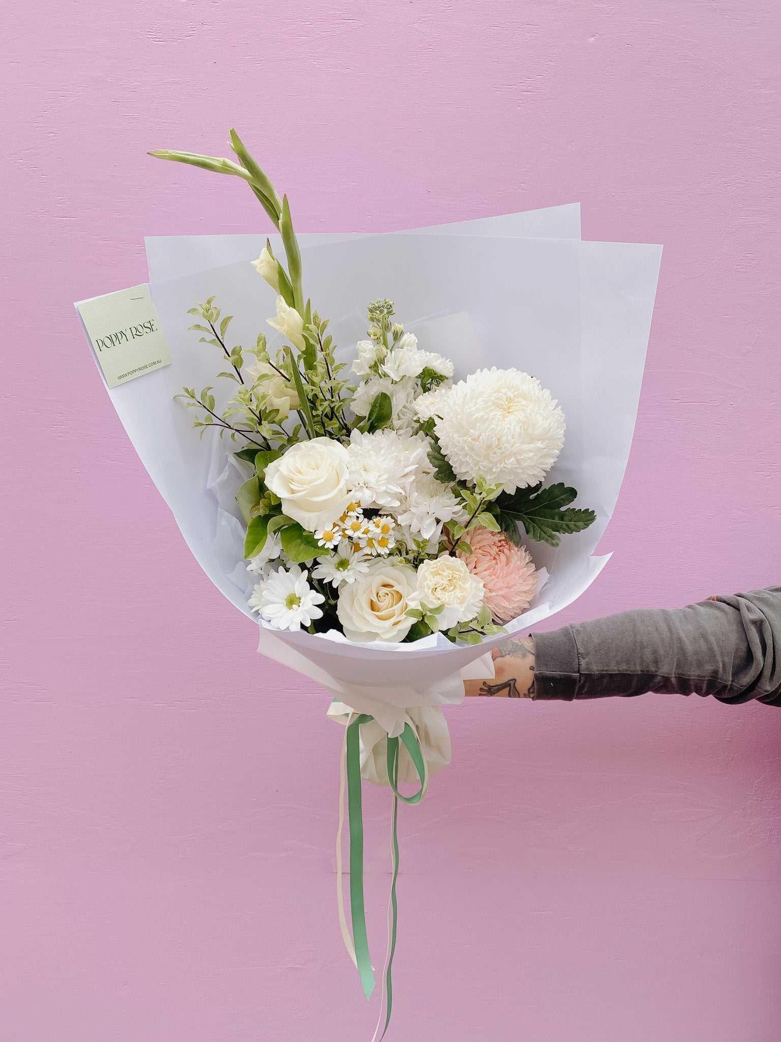 Soft and Natural Bouquet - My Store - Poppy Rose Flowers Brisbane