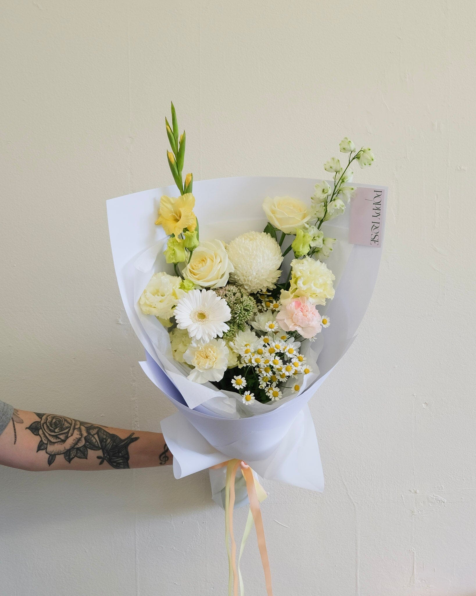 Soft and Natural Bouquet - Poppy Rose - Poppy Rose Flowers Brisbane