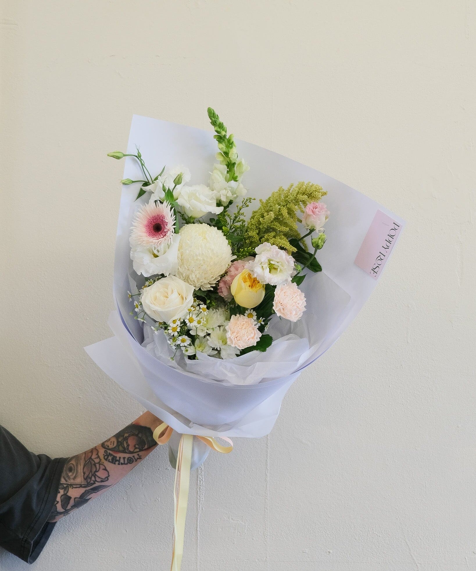 Soft and Natural Bouquet - Poppy Rose - Poppy Rose Flowers Brisbane