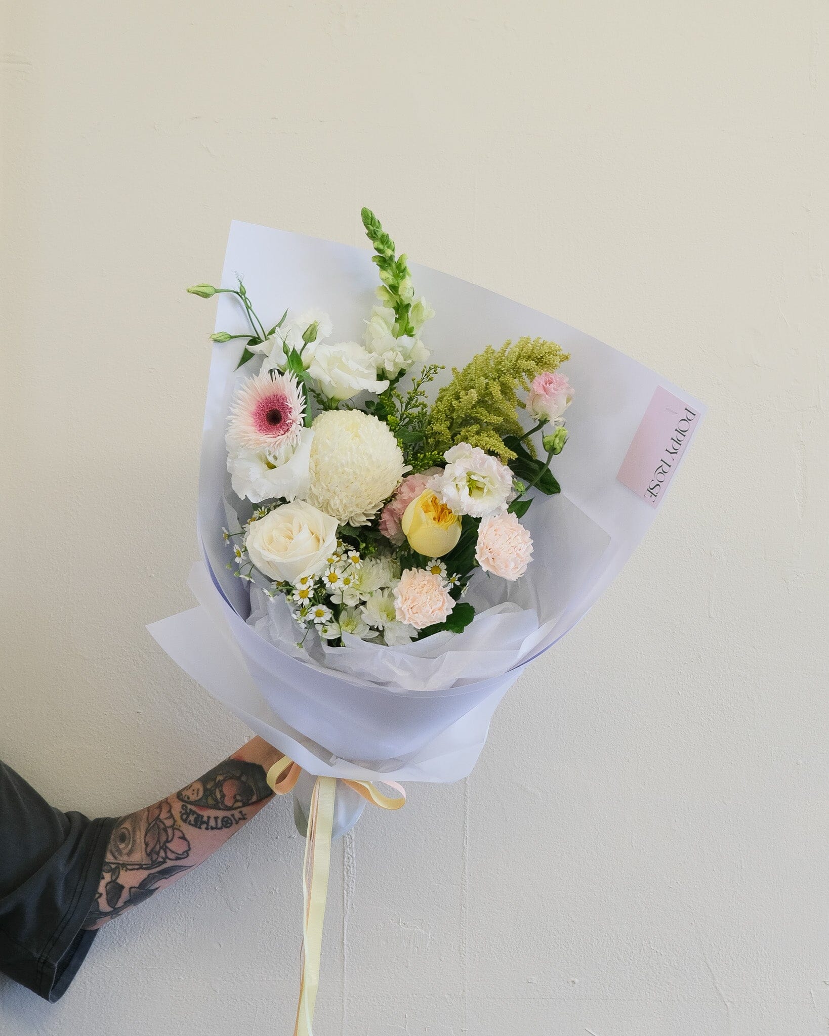 Soft and Natural Bouquet - Poppy Rose - Poppy Rose Flowers Brisbane