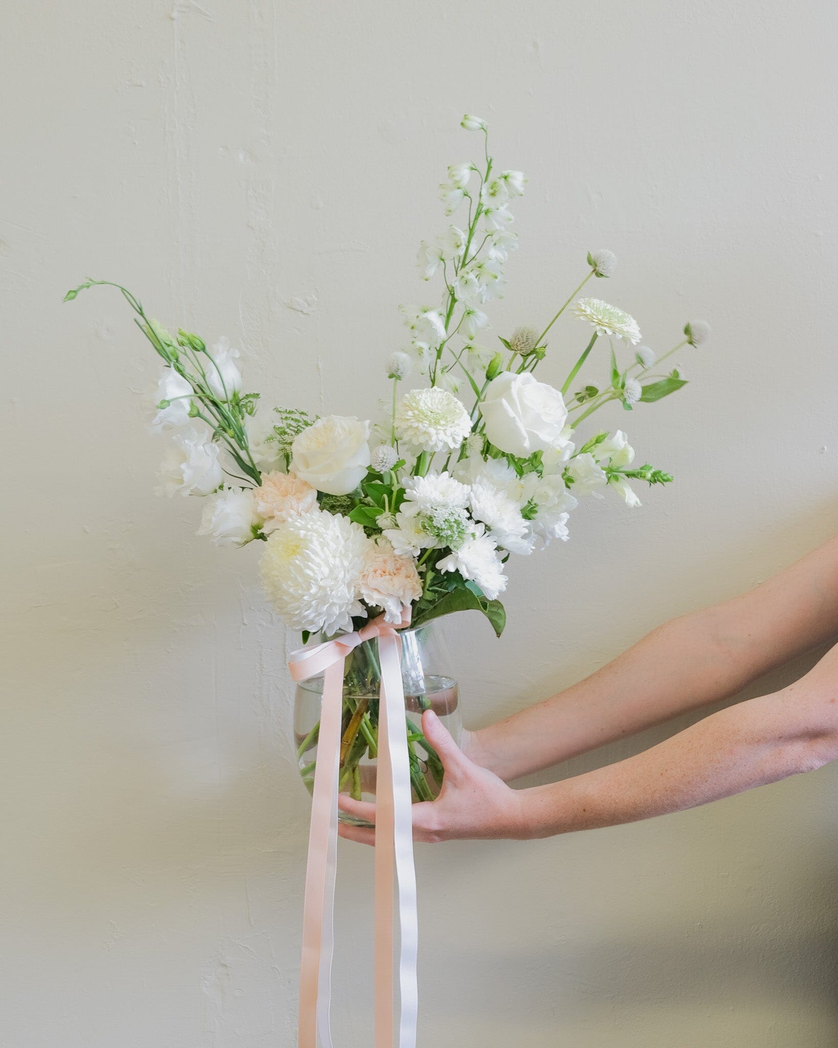 Soft and Natural Vase - Poppy Rose - Poppy Rose Flowers Brisbane