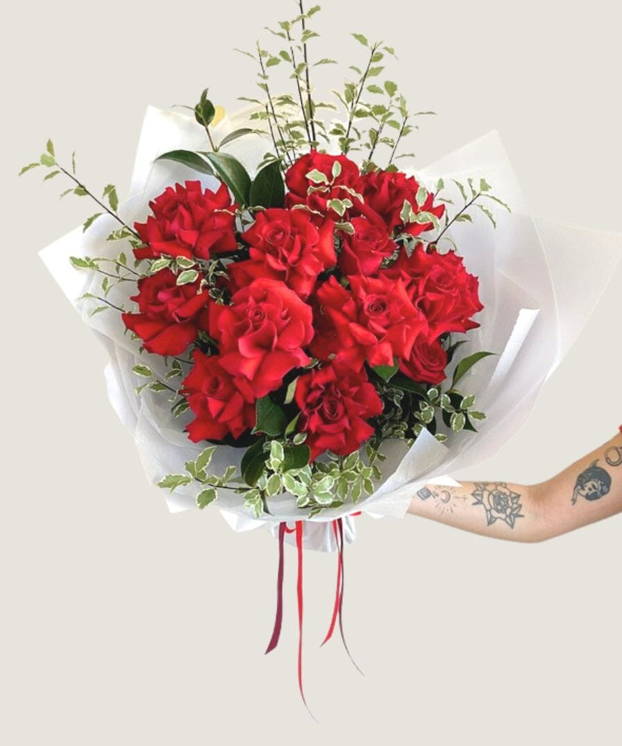 Timeless Love 18 Rose Bouquet - Poppy Rose - Poppy Rose Flowers Brisbane
