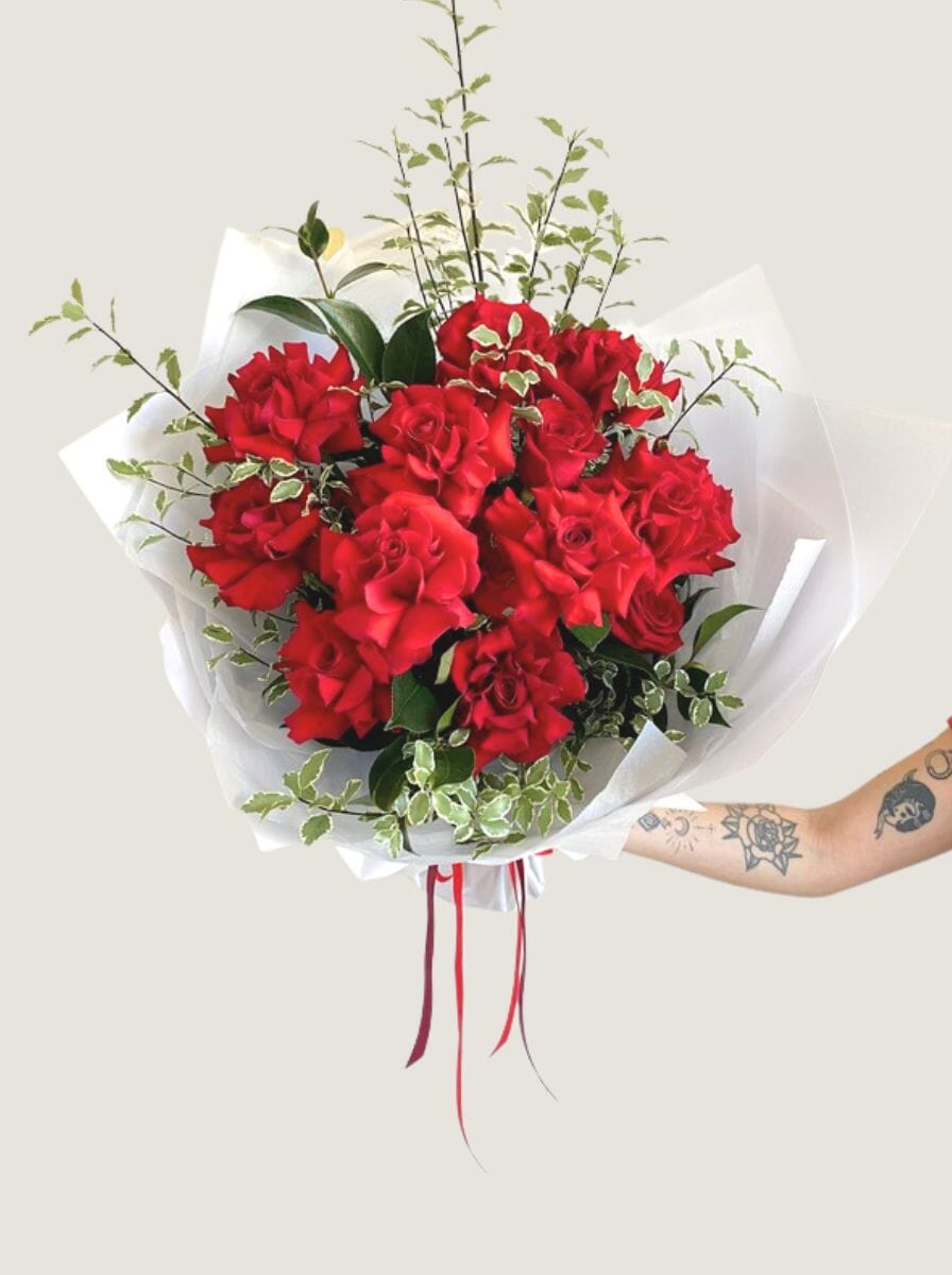 Timeless Love 18 Rose Bouquet - Poppy Rose - Poppy Rose Flowers Brisbane