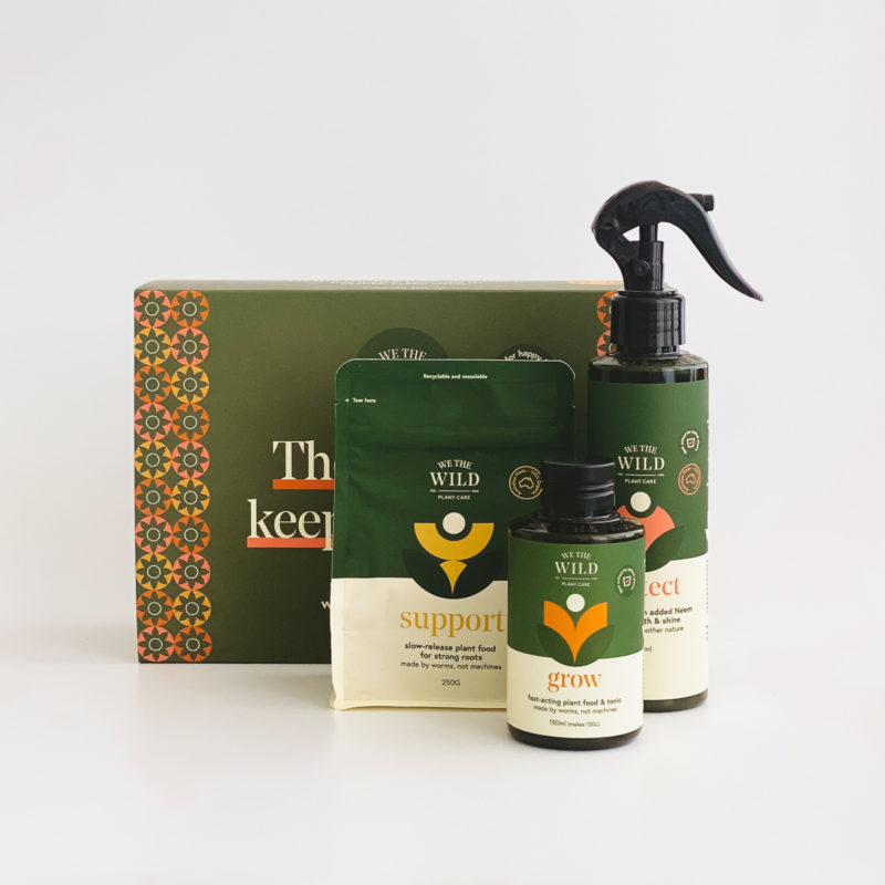 We the Wild Plant Care Essentials Trio. Includes Support, Grow and Protect tonics